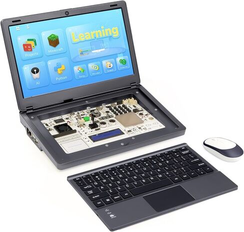 محطة التعلم والتطوير ELECROW CrowPi 3 AI مع Raspberry Pi 5 16 جيجابايت، شاشة لمس 4.3 بوصة، مجموعة برمجة وأجهزة استشعار لتعلم الذكاء الاصطناعي وإنترنت الأشياء، للمعلمين والمبدعين والمطورين (مجموعة متقدمة) in Kuwait