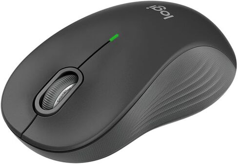 تصميم ماوس لاسلكي من Logitech Signature M550L بحجم قياسي، نقرة صامتة، اتصال بلوتوث أو USB، متوافق مع أنظمة التشغيل Windows وMacOS وLinux وChromeOS وiPadOS وAndroid - جرافيت in Kuwait