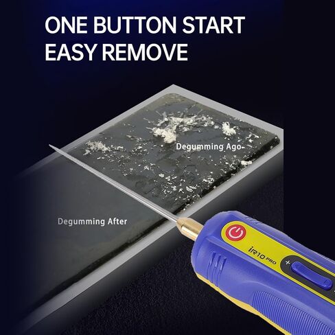 Jectse Glue Remover, Electric Mobile Phone Screen Repair Tool with 6 Needle Tips, 3 Speeds, Green LED Light, for Degumming, Grinding, Polishing, Rechargeable Handle (IR10 Glue Remover) in Kuwait