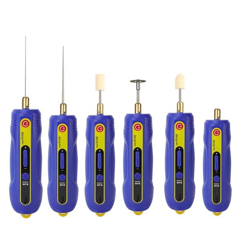Jectse Glue Remover, Electric Mobile Phone Screen Repair Tool with 6 Needle Tips, 3 Speeds, Green LED Light, for Degumming, Grinding, Polishing, Rechargeable Handle (IR10 Glue Remover) in Kuwait