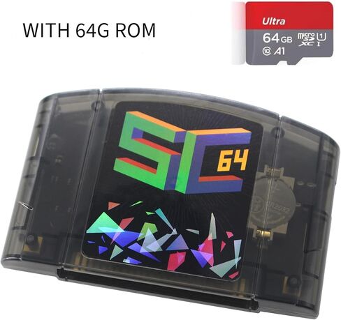 خرطوشة قارئ الألعاب Summer Cart SC 64 عالية الوضوح، بطاقة قراءة سريعة متوافقة مع SN 64 تدعم ألعاب بطاقات الذاكرة TF 64 جيجابايت مفتوحة المصدر لعربات الفلاش in Kuwait