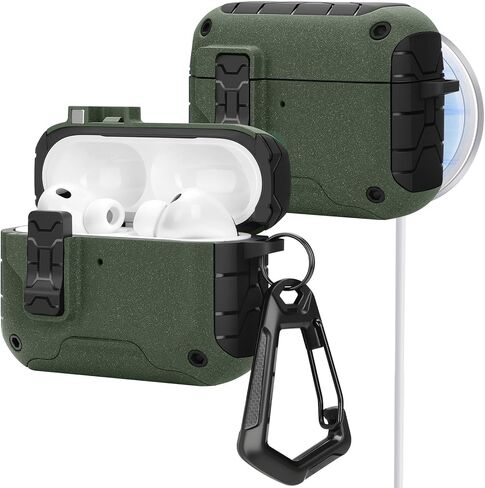 HITZEE for AirPods Pro 3 Case, Compatible with AirPods Pro 3rd Generation Case (2025), Magnetic Automatic Lock with Phone Stand, Compatible with MagSafe Cover, Black in Kuwait