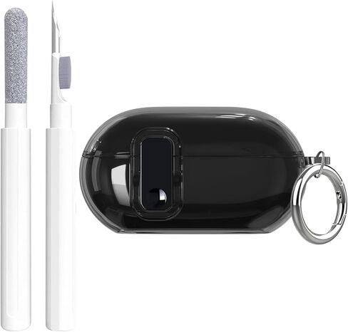 حافظة Aircawin for Beats Solo Buds شفافة مع قفل آمن 2024، غطاء TPU شفاف ناعم مقاوم للصدمات لغطاء Beats Solo Buds مع سلسلة مفاتيح وقلم تنظيف للفتيات والرجال والنساء - شفاف in Kuwait