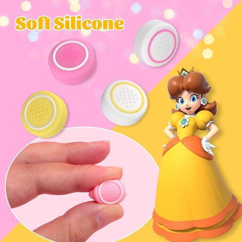 NANANINO Cute Silicone Joycon Thumb Grip Caps (Yellow) in Kuwait