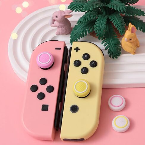 NANANINO Cute Silicone Joycon Thumb Grip Caps (Yellow) in Kuwait
