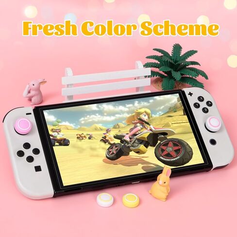 NANANINO Cute Silicone Joycon Thumb Grip Caps (Yellow) in Kuwait