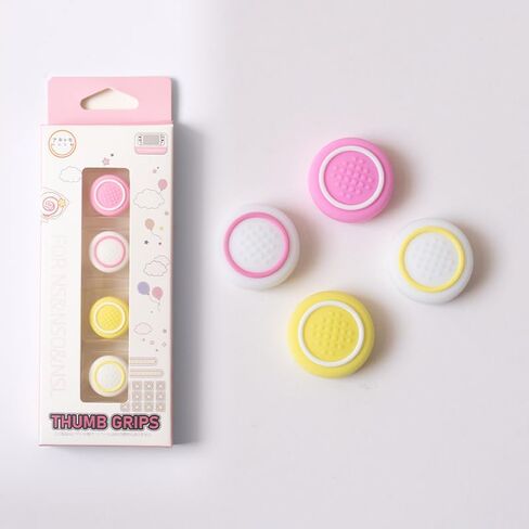 NANANINO Cute Silicone Joycon Thumb Grip Caps (Yellow) in Kuwait