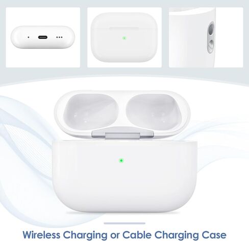 Charging Case for AirPods Pro 1st/2nd Generation, Charger Port for Airpod Pro 2nd/1st Replacement Charger Case Built-in 660 mAh Battery Support Wireless & Wired (Case pro 1/2 L Port) in Kuwait