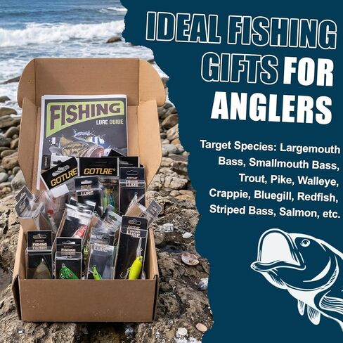 Goture Fishing Lures Kit, 18PCS Hard/Soft Bait Set with Glide Bait,Crankbaits,Minnows,Pencil Lure,Popper,Plopper,VIB,Spinnerbaits,Frog Lure,Shrimp Lures for Freshwater Saltwater Bass Trout Fishing in Kuwait