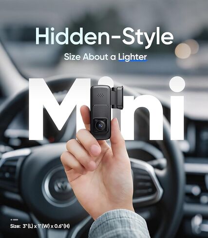 Seventour Mini 2K Dash Cam Front Cam for Cars، كاميرا Dash Cam للسيارات، Dashcam WiFi مدمج مع التحكم في التطبيق، زاوية واسعة 170 درجة، WDR، وضع وقوف السيارات 24 ساعة، رؤية ليلية، مستشعر G، يتضمن بطاقة 32 جيجابايت in Kuwait