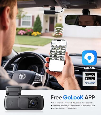 Seventour Mini 2K Dash Cam Front Cam for Cars، كاميرا Dash Cam للسيارات، Dashcam WiFi مدمج مع التحكم في التطبيق، زاوية واسعة 170 درجة، WDR، وضع وقوف السيارات 24 ساعة، رؤية ليلية، مستشعر G، يتضمن بطاقة 32 جيجابايت in Kuwait