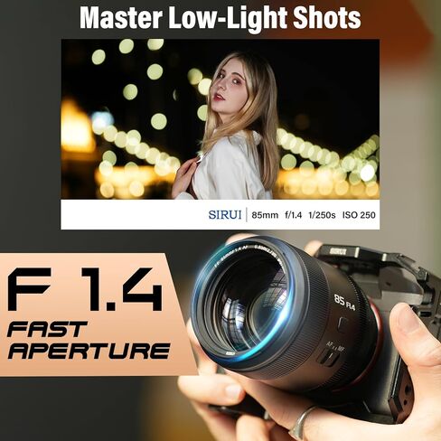 SIRUI Aurora F1.4 Full Frame Auto Focus Lens Set, 85mm Telephoto Prime Portrait & 35mm Wide Angle Prime Lens for Z Mount Cameras, Black in Kuwait