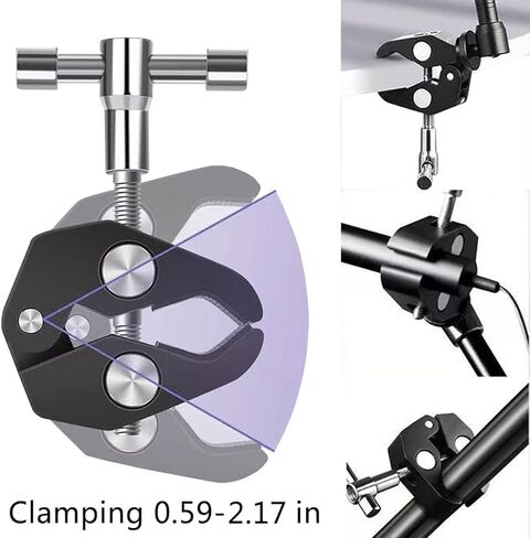 Multi-Scene Universal Tablet Holder 360° Adjustable Mount for Treadmills, Exercise Bikes, Strollers, Wheelchairs, Golf Carts & More, with Secure Clamp for 4.7–12.9" Tablets & Phones in Kuwait