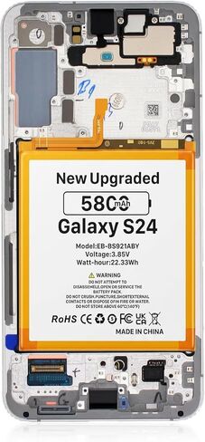بطارية SHENMZ Galaxy S24، 2026 مطورة جديدة، 5800 مللي أمبير في الساعة EB-BS921ABY EB-BS922ABY بطارية ليثيوم أيون متوافقة مع سلسلة Samsung Galaxy S24 5G SM-S921U/U1/W/B/E/N، مع مجموعة أدوات لاصقة in Kuwait