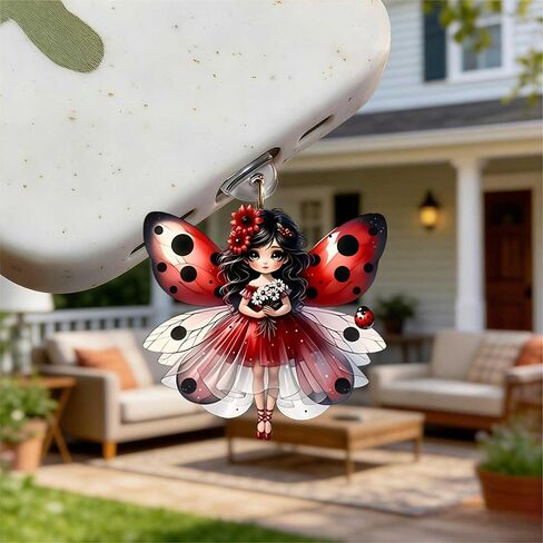 سحر الأكريليك لقابس الغبار من Ladybug Fairy Girl للمنتجات الإلكترونية، قلادة سدادات غبار بمنفذ شحن من النوع C متوافقة مع الكمبيوتر اللوحي للهاتف القارئ الإلكتروني، هدية لعيد الميلاد وعيد الميلاد ويوم الذكرى السنوية in Kuwait