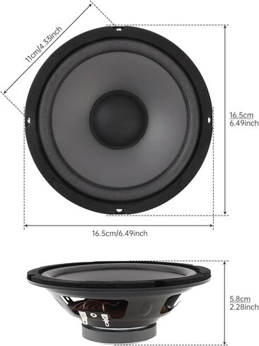 مكبرات صوت للسيارة، قطعتان 6.5 بوصة 600 واط ثنائي الاتجاه للسيارة HiFi مكبر صوت محوري باب السيارة صوت تلقائي موسيقى ستيريو مكبرات صوت كاملة التردد in Kuwait