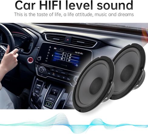 مكبرات صوت للسيارة، قطعتان 6.5 بوصة 600 واط ثنائي الاتجاه للسيارة HiFi مكبر صوت محوري باب السيارة صوت تلقائي موسيقى ستيريو مكبرات صوت كاملة التردد in Kuwait