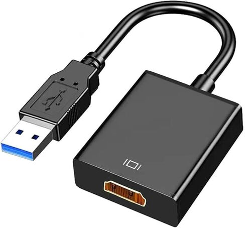 محول AKWOR USB إلى HDMI، محول صوت فيديو USB 3.0 إلى HDMI 1080P لتوصيل الكمبيوتر، كمبيوتر محمول للشاشة/HDTV/جهاز العرض، يدعم أنظمة Windows in Kuwait