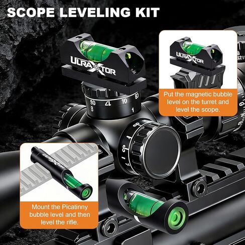Rechargeable Green Laser Bore Sight Kit with 64 Caliber Adapters (.17–12GA), Magnetic Scope Level & Rail Bubble Level, USB Charging, Up to 36H Runtime in Kuwait