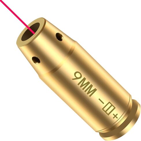 9mm Red Dot Laser Bore Sighter, Bore Sight Laser for 9MM Caliber,Red Beam Laser Boresighter with 2 Sets of Batteries(4H) in Kuwait