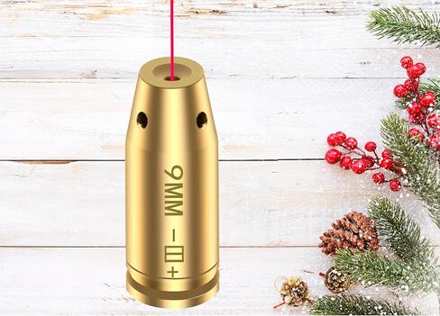 9mm Red Dot Laser Bore Sighter, Bore Sight Laser for 9MM Caliber,Red Beam Laser Boresighter with 2 Sets of Batteries(4H) in Kuwait