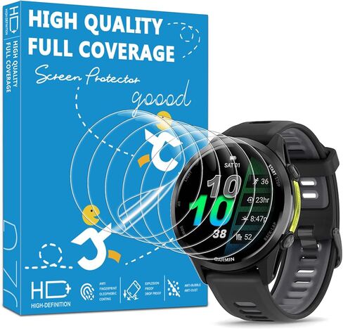 واقي شاشة JZG مكون من 6 قطع، طبقة ناعمة لـ Garmin Venu 3 45 مم، خالية من الفقاعات، مقاومة للخدش، تغطية كاملة مرنة، طبقة شفافة عالية الدقة in Kuwait