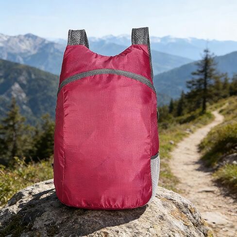 Lightweight Hiking Backpack, Waterproof Camping Packable Backpack Ultralight for Travel, Airplane, Small Hiking Daypack for Adults(Red) in Kuwait