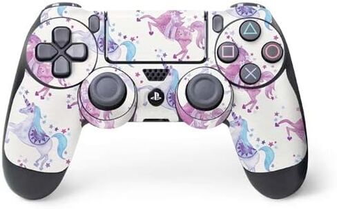 Skinit Decal Gaming Skin Compatible with PS4 Controller - Officially Licensed Purple Unicorns by Cat Coq Design in Saudi Arabia