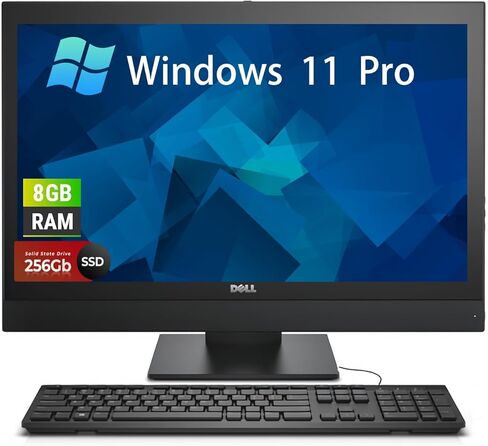 كمبيوتر مكتبي Dell OptiPlex 5250 الكل في واحد | ويندوز 11 برو | شاشة مقاس 21.5 بوصة (1920 × 1080) | Intel G4560 | ذاكرة وصول عشوائي (RAM) سعة 8 جيجابايت | محرك أقراص SSD سعة 256 جيجابايت | لوحة مفاتيح | ماوس | WiFi | بدون كاميرا (متجدد) in Kuwait