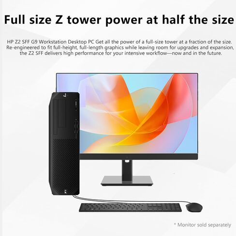 كمبيوتر مكتبي HP Z2 G9 SFF Business Workstation، Intel 20-Core i7-14700K (حتى 5.6 جيجا هرتز)، 64 جيجا DDR5، 2 تيرابايت SSD، DP، Type-C، Wi-Fi، لوحة مفاتيح وماوس سلكية، Windows 11 Pro، كمبيوتر شخصي صغير الحجم عالي الأداء in Kuwait