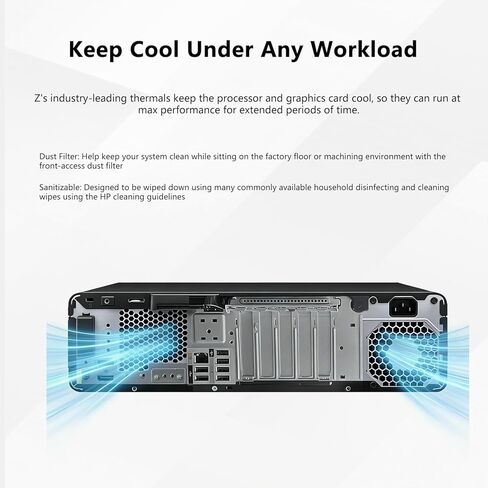 كمبيوتر مكتبي HP Z2 G9 SFF Business Workstation، Intel 20-Core i7-14700K (حتى 5.6 جيجا هرتز)، 64 جيجا DDR5، 2 تيرابايت SSD، DP، Type-C، Wi-Fi، لوحة مفاتيح وماوس سلكية، Windows 11 Pro، كمبيوتر شخصي صغير الحجم عالي الأداء in Kuwait