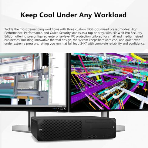 كمبيوتر مكتبي HP Z2 G9 SFF Business Workstation، Intel 20-Core i7-14700K (حتى 5.6 جيجا هرتز)، 64 جيجا DDR5، 2 تيرابايت SSD، DP، Type-C، Wi-Fi، لوحة مفاتيح وماوس سلكية، Windows 11 Pro، كمبيوتر شخصي صغير الحجم عالي الأداء in Kuwait