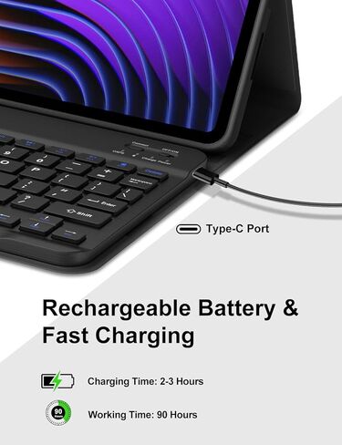 حافظة لوحة مفاتيح لجهاز Xiaomi Pad 8/8 Pro/7/7 Pro مقاس 11.2 بوصة، لوحة مفاتيح مغناطيسية قابلة للفصل لجهاز Xiaomi Pad 7 مع حامل قلم، غطاء ذكي مع لوحة مفاتيح لجهاز Mi Pad8/8 Pro 2026 11.2 بوصة، أسود in Kuwait