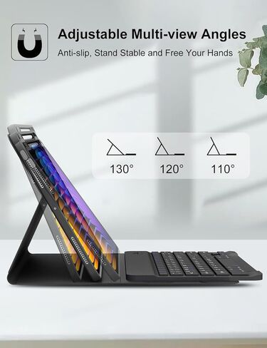 حافظة لوحة مفاتيح لجهاز Xiaomi Pad 8/8 Pro/7/7 Pro مقاس 11.2 بوصة، لوحة مفاتيح مغناطيسية قابلة للفصل لجهاز Xiaomi Pad 7 مع حامل قلم، غطاء ذكي مع لوحة مفاتيح لجهاز Mi Pad8/8 Pro 2026 11.2 بوصة، أسود in Kuwait