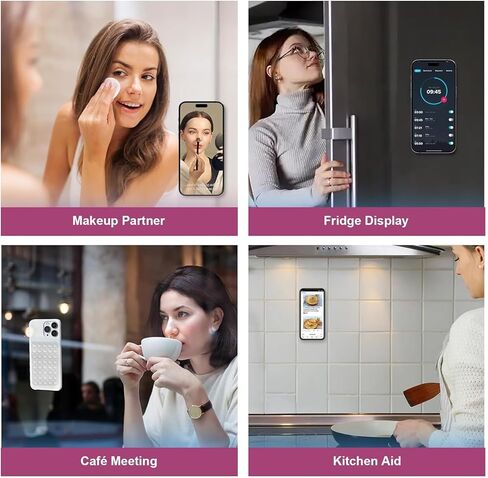 Phone Sticky Grip, 2 Pack Silicone Suction Phone Case Mount,Non Slip Sticky Grips for Mirrors & Tiles, Phone Sticky Grip for Content Creators, Makeup, Cooking & Video Recording in Kuwait