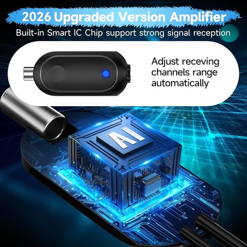 3000+ Miles TV Antenna Indoor, 360° Reception Digital Antenna for Smart TV and Old TVs, HD Antenna for Local Channels with Amplifier Signal Booster Support 4K 8K 1080p -38ft Thick Coaxial Cable in Kuwait
