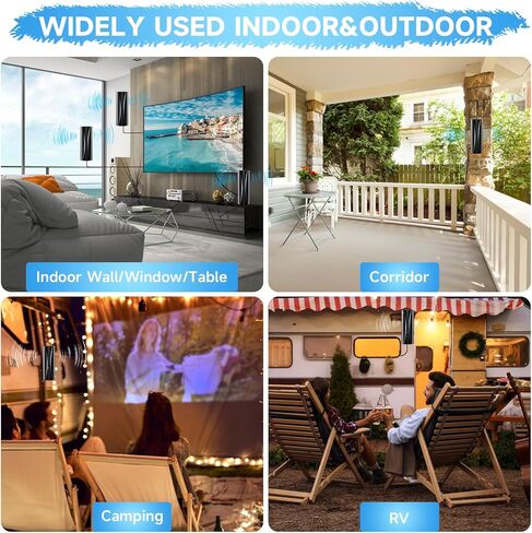 3000+ Miles TV Antenna Indoor, 360° Reception Digital Antenna for Smart TV and Old TVs, HD Antenna for Local Channels with Amplifier Signal Booster Support 4K 8K 1080p -38ft Thick Coaxial Cable in Saudi Arabia