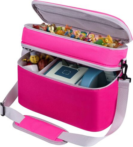 Storage Bag for Toniebox 2 Starter Set, Carrying Case Organizer for Tonies Figurines, Audio Player Box, Charger & Headphone, Bag Only (Large, Red) in Saudi Arabia