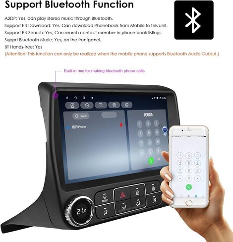【2GB+64GB】 Android 14 Car Stereo for Chevrolet Chevy Camaro 2010 2011 2012 2013 2014 2015 Wireless Carplay | Android Auto WiFi GPS Navigation Bluetooth 5.0 FM,SWC, Car Tablet in Kuwait