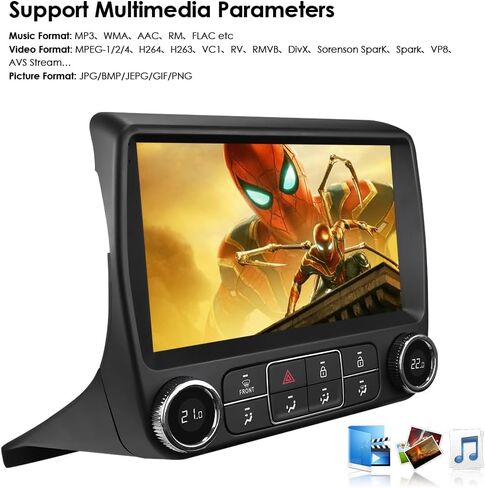 【2GB+64GB】 Android 14 Car Stereo for Chevrolet Chevy Camaro 2010 2011 2012 2013 2014 2015 Wireless Carplay | Android Auto WiFi GPS Navigation Bluetooth 5.0 FM,SWC, Car Tablet in Kuwait