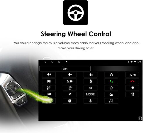 【2GB+64GB】 Android 14 Car Stereo for Chevrolet Chevy Camaro 2010 2011 2012 2013 2014 2015 Wireless Carplay | Android Auto WiFi GPS Navigation Bluetooth 5.0 FM,SWC, Car Tablet in Kuwait