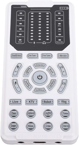 Voice Changer, Portable Sound Card with 15 Voice Modes, 10 Level Sound Tuning, Noise Reduction Technology, for Live Streaming, Gaming, Karaoke on Phone, Laptop, Computer in Kuwait
