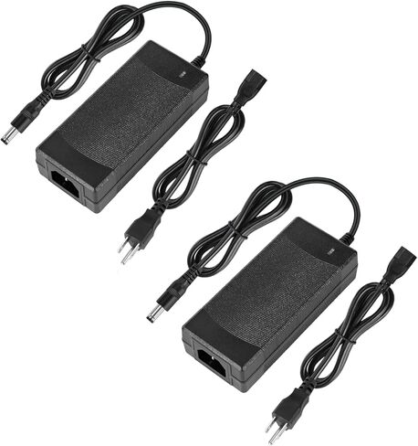 Power Supply 12V 5A,AC 100-240V to DC12V 60W Converter Adapter Driver Transformer with 5.5mm x 2.5mm Jack, US Plug for Led Strips,LCD Monitors,CCTV Camera(2PCS) in Kuwait