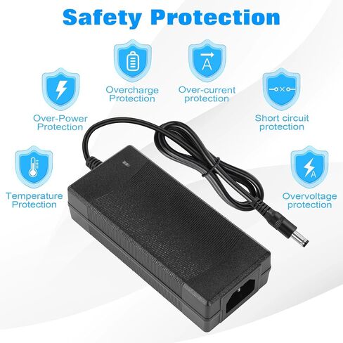 Power Supply 12V 5A,AC 100-240V to DC12V 60W Converter Adapter Driver Transformer with 5.5mm x 2.5mm Jack, US Plug for Led Strips,LCD Monitors,CCTV Camera(2PCS) in Kuwait