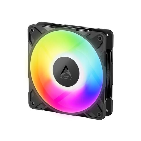 ARCTIC P12 Pro A-RGB LN - Low-Noise Premium Fan, 120 mm PWM Fan with Y-Cable Splitter, 450-2000 RPM, 0 RPM <5% PWM, 5V Digital RGB, Fluid Dynamic Bearing, 4-Pin - Black in Kuwait