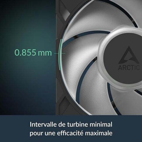 ARCTIC P12 Pro A-RGB LN - Low-Noise Premium Fan, 120 mm PWM Fan with Y-Cable Splitter, 450-2000 RPM, 0 RPM <5% PWM, 5V Digital RGB, Fluid Dynamic Bearing, 4-Pin - Black in Kuwait