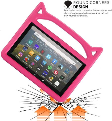 Fire HD 8 Case,Fire HD 8 Tablet Case for Kids,(2024/2022/2020 Release,12th/10th Gen),Lightweight Shockproof Kid-Proof Cover with Stand Kids Case for Fire HD 8 Plus Tablet & Fire HD 8 Kids Pro Tablet. in Saudi Arabia