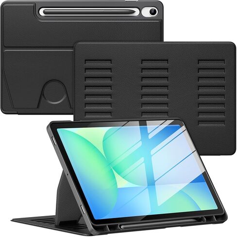 VIKESI Case for Samsung Galaxy Tab S10 Lite / S10 FE 10.9-Inch,Multiple Angles Stand Cover,Soft Back,Pencil Holder,and Auto Sleep/Wake,Black in Saudi Arabia