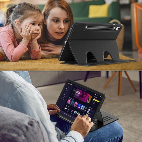 VIKESI Case for Samsung Galaxy Tab S10 Lite / S10 FE 10.9-Inch,Multiple Angles Stand Cover,Soft Back,Pencil Holder,and Auto Sleep/Wake,Black in Saudi Arabia