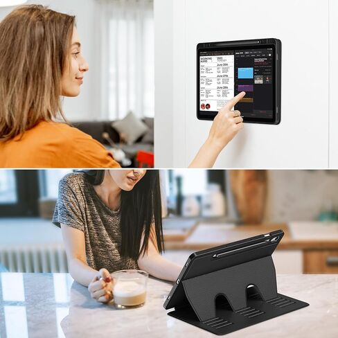VIKESI Case for Samsung Galaxy Tab S10 Lite / S10 FE 10.9-Inch,Multiple Angles Stand Cover,Soft Back,Pencil Holder,and Auto Sleep/Wake,Black in Saudi Arabia